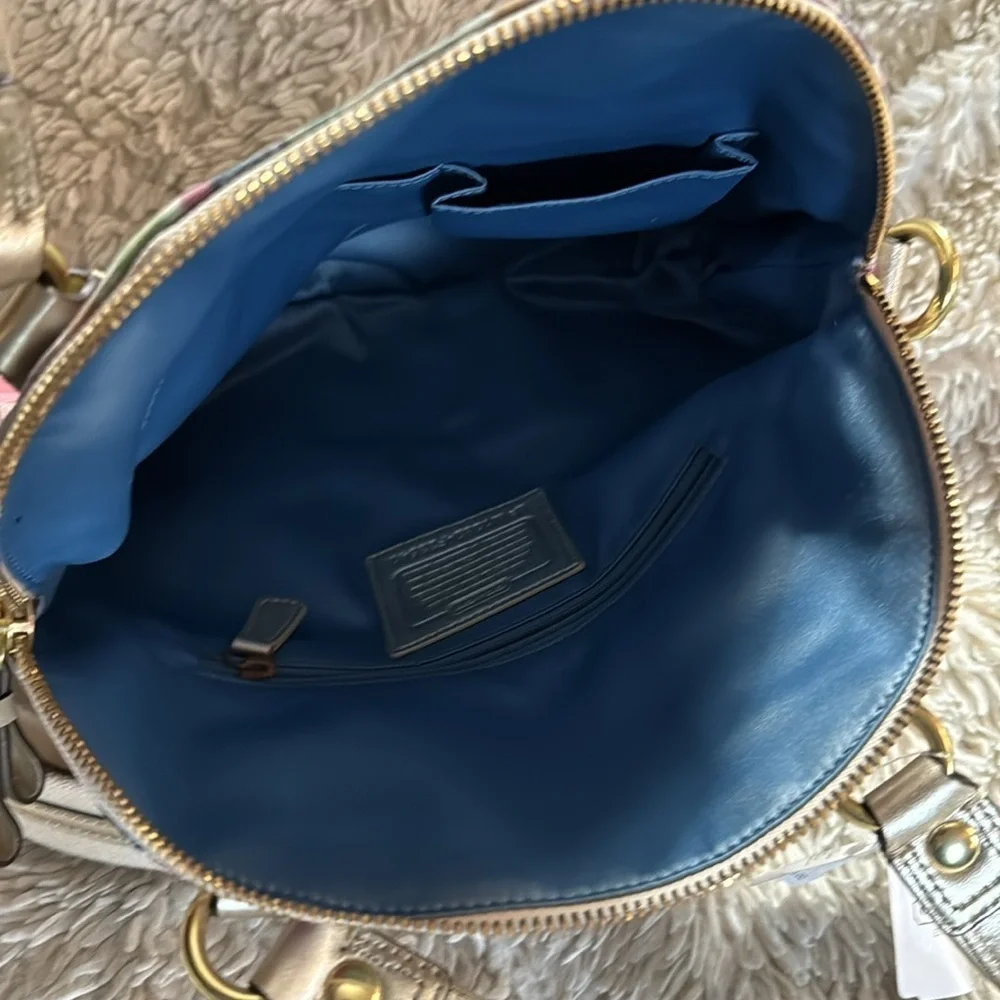 NWT  vintage Coach Daisy Madras Foldover Crossbody Bag F23541